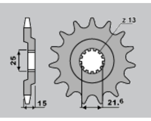 Cht передня зірочка 528 15 kawasaki gpz 750 83-89 (514-15) (jtf 514.15)