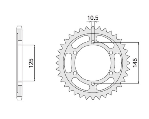Cht задня зірочка 869 42 yamaha tdm 850 96-98 (a4150867420) (867-42)