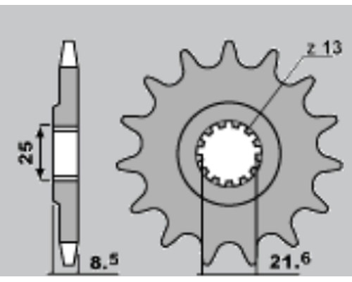 Cht передня зірочка 2137 14 kawasaki z1000 '07-'15, zx10r (-1)