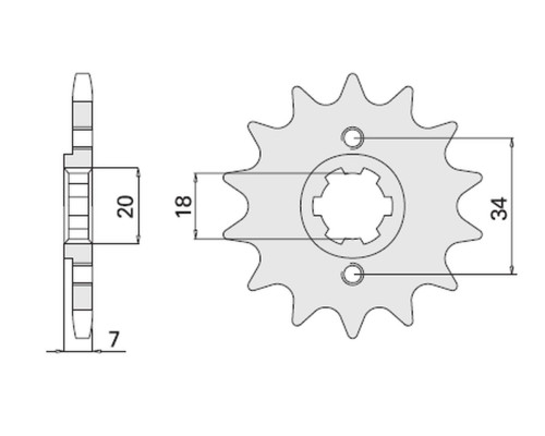 Cht передня зірочка 329 13 honda mtx 125r, ca125 rebel (jtf329.13) (329-13)