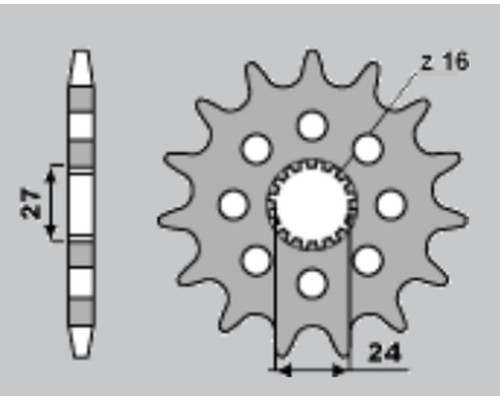 Cht передня зірочка 2190 18 suzuki b-king 1340 '08-'12, gsxr 1000 1300