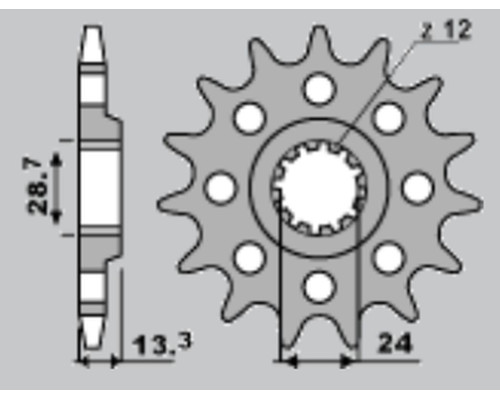 Cht передня зірочка 522 15 kawasaki kz 1000/z100j/gpz 1100 (522-15) (jtf523.15)