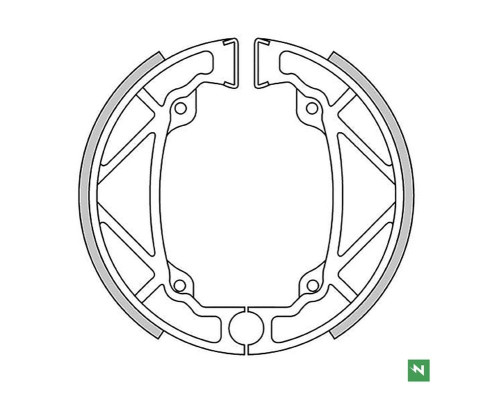 Гальмівні колодки newfren передні ktm mx 125/250 '83, mx 500 '82, (140x25mm)