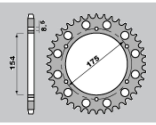 Grosskopf ЗІРКА ПОДВІЙНЕ КІЛЬЦЕ 258 43 honda vfr750 90-02, vfr800 98-01