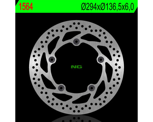Ng гальмівний диск задній bmw k1200/1300 gt '09-'13 (294x136.5x6.0mm) (5x1.5mm)