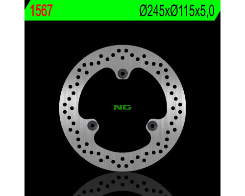 Гальмівний диск задній yamaha x-max 125 10-17, x-max 250 10-13 (245x115x5.0mm) (кріплення 3x8.25mm)
