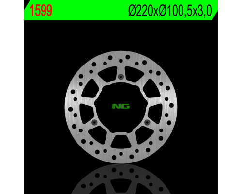 Ng гальмівний диск передній yamaha yz 85 93-22 (220x100,5x3,0mm)(3x6,5mm)