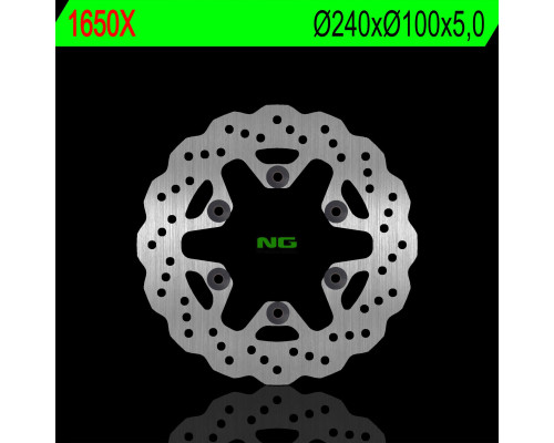 Ng задній гальмівний диск kawasaki klx 250 09-20, klx 300 r '20 (240x100x5.0mm) (6x10.50mm) хвиля
