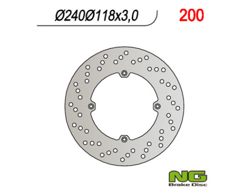 Нг передній гальмівний диск honda xl 600r (83-87), cr 125 (85-88), cr 500 (88) (240x118x3)