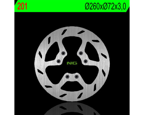 Ng передній гальмівний диск beta rr50 08-09, supermotard 50 14-15, art 50 03-05 (260x72x3.0mm) (6x6.5mm)