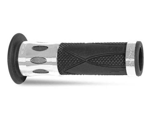 Progrip pg728 дорожні алюмінієві ручки (22+25мм, довжина 122мм) сріблясті (однокомпонентні) (728-120) (pg728s)