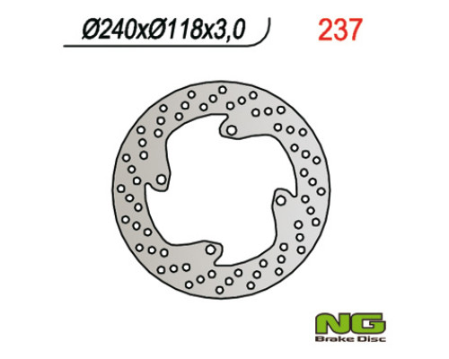 Передній гальмівний диск honda cr 250r '91, cr 500 '87-'91 (240x118x3)