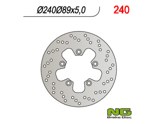 Ng задній гальмівний диск suzuki gsf/gsr/sv/rf (240x89x5) (5x10.5mm)