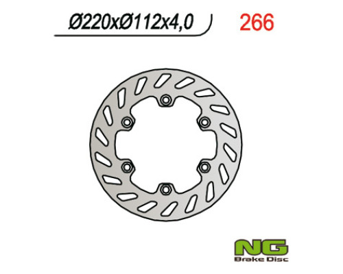 Ng задній гальмівний диск husqvarna cr/wr 250 (94-99), te 350 (84-96), tc/te 610 (91-99) (220x112x4) 6 отворів