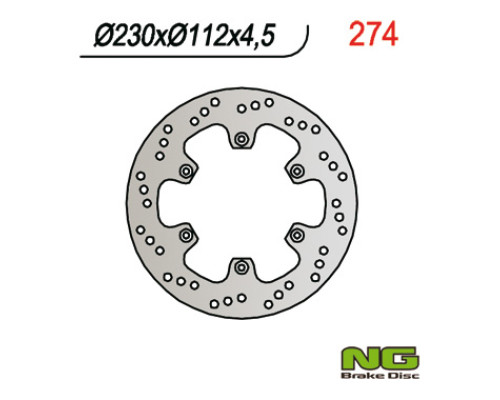 Ng передній гальмівний диск aprilia rx 50, yamaha dt 50r 97- (230x112x4.5)
