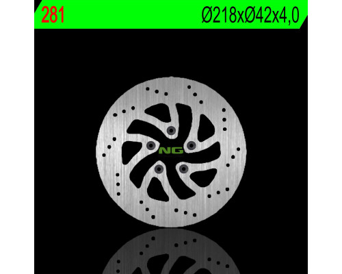 Передній гальмівний диск italjet jackpot 125 01, jupiter 125 02, millenium 125 00-02 (5х6,5 мм)