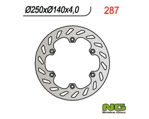 Диск гальмівний передній aprilia rx 50`03-06, etx 125`85-90, rx 125`89-00 (250x140x4)