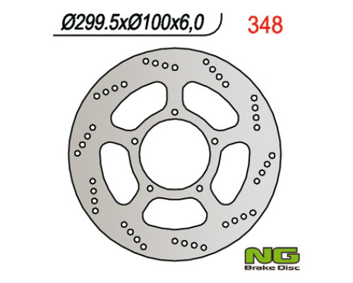 Диск гальмівний передній suzuki vl 1500 lc (299x100x6) (5x8.5mm)