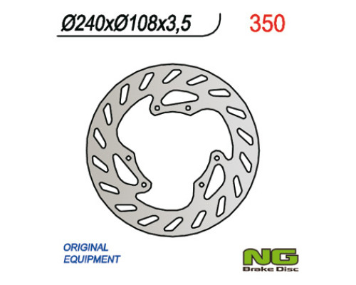 Диск передній гальмівний honda crf 250l 12-20, yamaha dt 50r 03-08 (240x108x3.5)