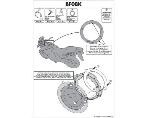 Kappa Tanklock кріплення для Ducati чорний
