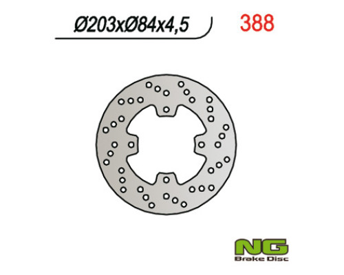 Ng задній гальмівний диск yamaha tzr 50/mbk 50 (203x84x4.5)