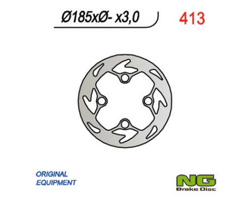 Ng передній гальмівний диск газ газ 125/200/250 txt (185x-x3)