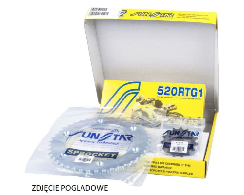 Комплект приводу sunstar yamaha mt 03 06-12 plus gold (15/47/112) (до 1000cc) (sun38715/sun1-3541-47/ss520rtg1-112g)