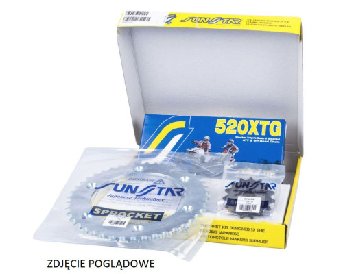Комплект приводу sunstar yamaha xt 600e '97-'03 plus gold (15/45/106) (для 750cc) (sun37215/sun1-3538-45/ss520xtg-106g)