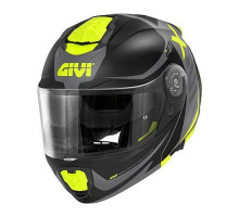 Givi helmet x.27 розмір - щелепний шолом з козирком - чорний з fluo графікою розмір m / 58