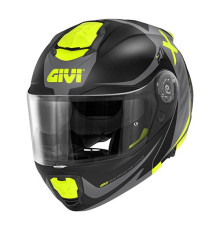 Givi helmet x.27 розмір - щелепний шолом з козирком - чорний з fluo графікою розмір m / 58