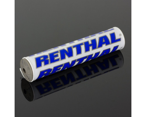 Губка для керма renthal sx pad (240 мм), колір білий/синій з логотипом renthal