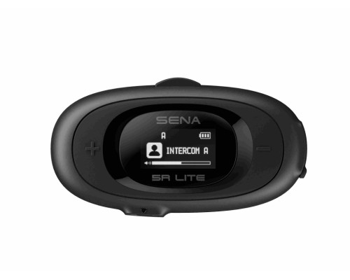 Sena 5R Lite Інтерком Мотоциклетний Bluetooth 5.1 до 700м з LCD дисплеєм та універсальним набором мікрофонів 1 комплект чорний