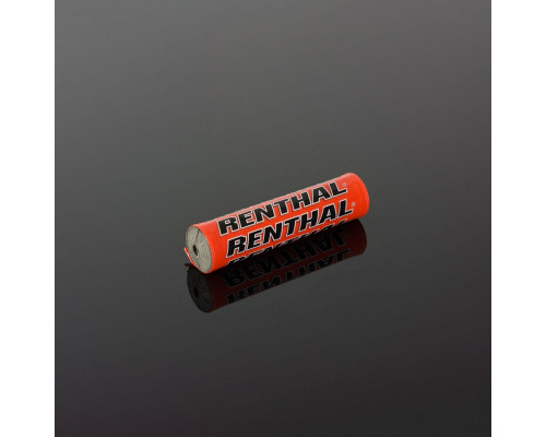 Губка на кермо renthal mini sx pad (205 мм) оранжевого кольору з логотипом renthal