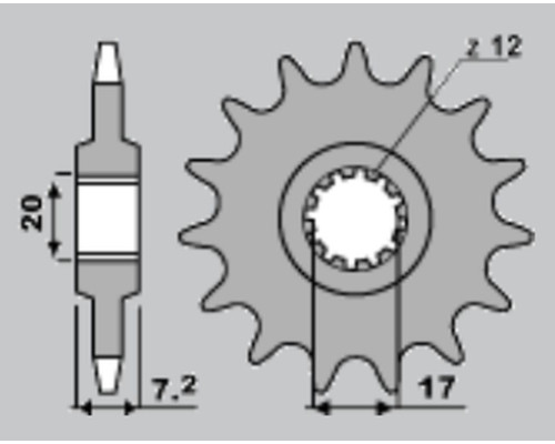 Задня зірочка sifam 4461 48 yamaha dt 50r 97-03, mbk 50 x limit '00-'04 (ланцюг 420) (jtr1832.48)
