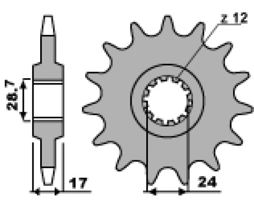 Передня зірочка pbr 2073 14 18nc cbf/cbr 600 '-1' (ланцюг 525)