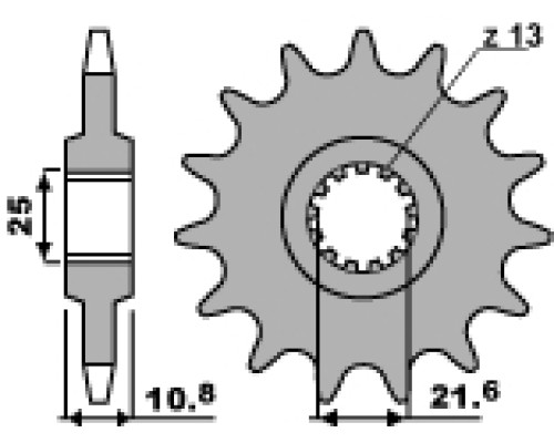 Зірочка передня pbr 2086 17 18nc tdm 850 (96-98) (ланцюг 525) (214217)