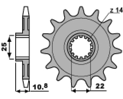 Pbr передня зірочка 2145 16 18nc aprilia 450/550 rsv,sxv (ланцюг 520)