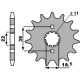 Pbr передня зірочка 2506 13 18nc honda nx 250 (88-93) (використання 2067 13) (ланцюг 520)
