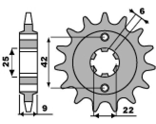 Зірочка передня pbr 276 15 18nc honda cb 250 81-83, cm 250 82-84 (ланцюг 520)