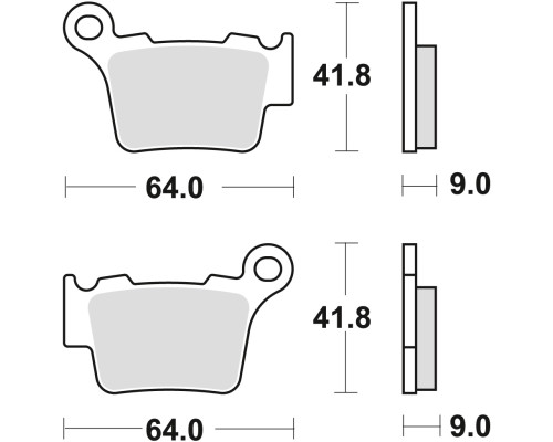 Гальмівні колодки trw lucas kh368 sinter offroad (performance) bmw g 450 x / smr 08-11, ktm exc / sx 125 04-16, exc / sx 250 03-17, exc 300 04-, exc 350 10-, exc 450 03-, exc 500 09-, xc 525 03-07, exc 530 08-11, зад