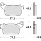 Гальмівні колодки trw lucas kh436 sinter cb 600 hornet 07-15, cbr 600 rr 07-16, cbr 1000 fireblade 06-19, kawasaki zx6r 636 13-, zx10r / rr 10-, suzuki gsxr 600 / 750 11-16 gsxr 10 00 09-, yamaha r6 17-, r1 15-, задня