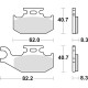 Гальмівні колодки trw lucas kh414 sinter offroad suzuki lta 400 08-, lta 450 06-12, lta 500 09-, lta 750 08-