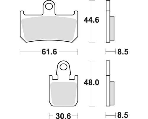 Тормозні колодки trw lucas kh442/4 sinter street yamaha r1 06-14, mt-01 05-12, xv 1700 09-16, передні