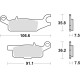 Тормозні колодки trw lucas kh443 sinter offroad yamaha raptor yfm 250 08-20, grizzly yfm 550 09-20, grizzly yfm 700 07-20 передня ліва