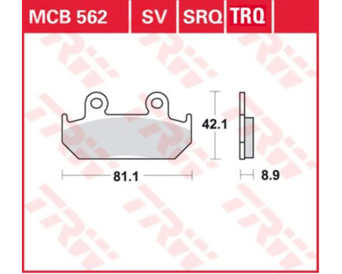 Гальмівні колодки trw lucas kh121 sinter racing honda cmx 450 86-89, cbr 600 87-94, xrv 750 africa twin 90-92, передні (заміна mcb562srq)(акція)