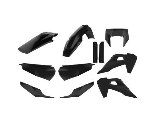 Polisport full kit husqvarna te/fe tpi '20-'23 кришка фари (8668700002) та кришка амортизатора (8398900002) чорні