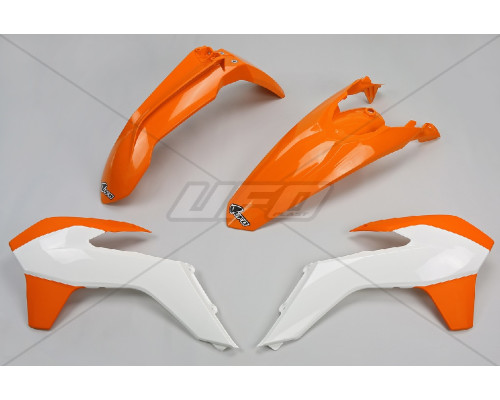 Набір пластиковий UFO ktm exc '14-'16, колір oem '15-'16 (помаранчевий/білий) (kt516e999w) (kt516e999w)