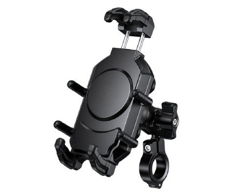 Biketec R19 тримач для телефону антивібраційний для мотоцикла на кермо чорний