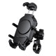 Biketec R19 тримач для телефону антивібраційний для мотоцикла на кермо чорний