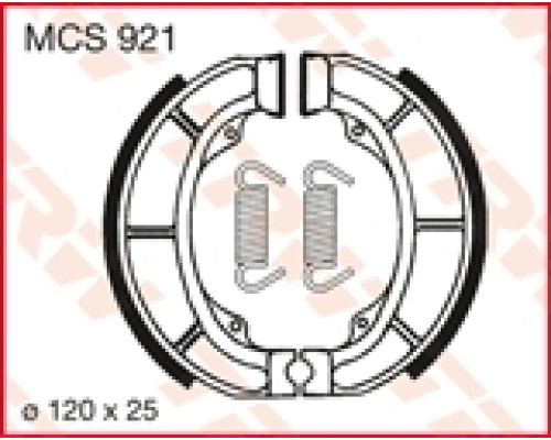 Гальмівні колодки trw lucas (120x25mm) piagio diesis, suzuki ah, ap,ay,uf,ux,ah,ap,cp,ux,uf,ay,lt,lt-f, derbi (s624) (акція)